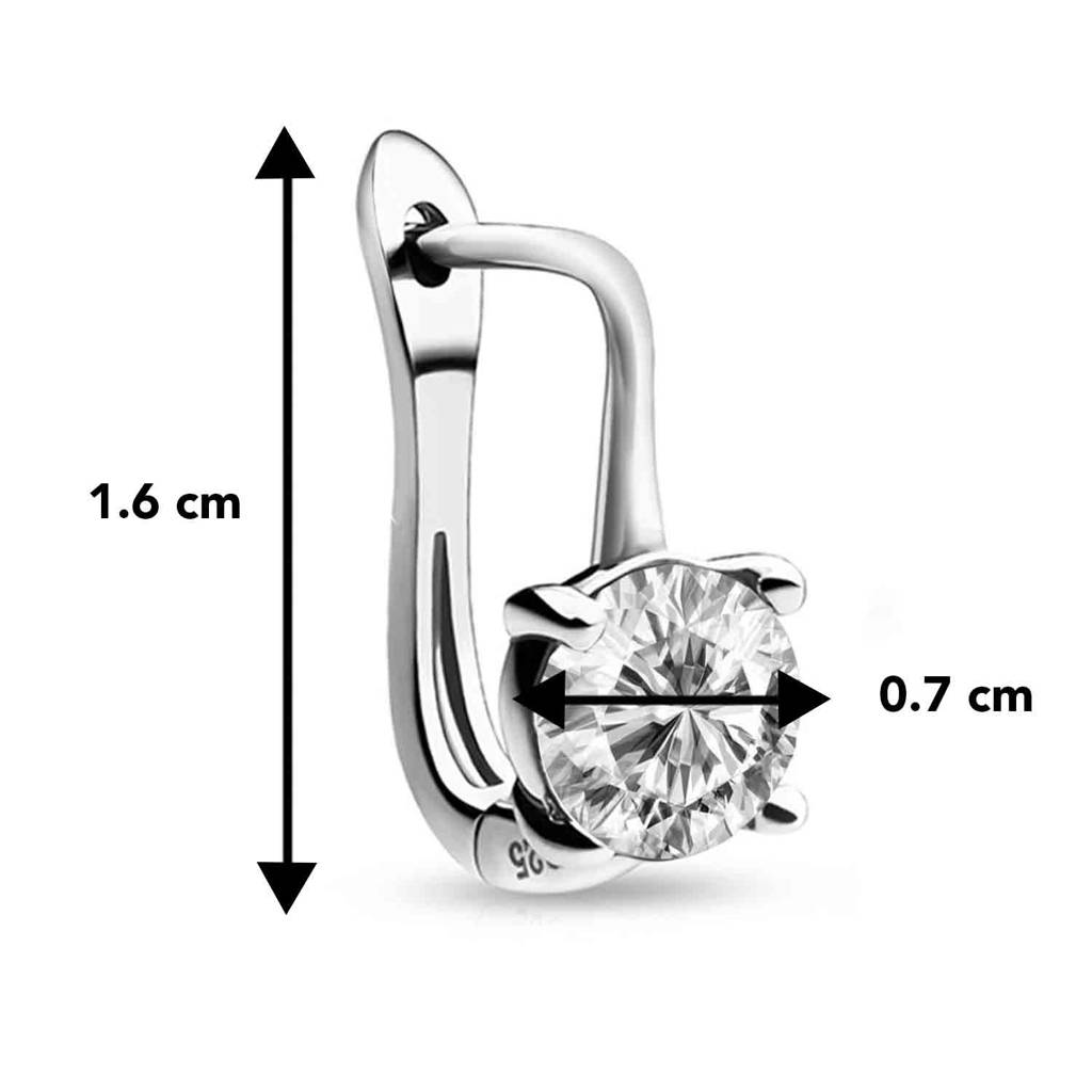 Combo Set Of Silver Plated Cubic Zirconia Studded Hoop Earrings With Finger Ring For Girls & Women : PX8R70S-7-PX8E178