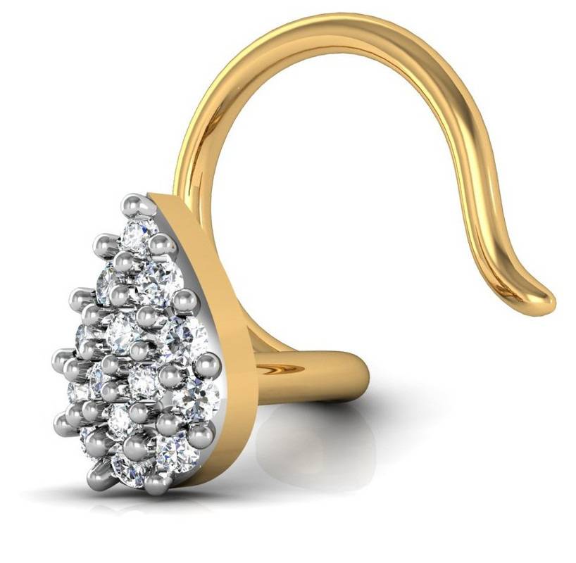 Avsar 9K Bis Hallmarked | Nosepin For Women/Girls |  Avno017 : AVNO017YC