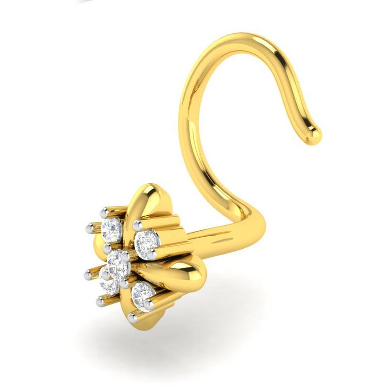 Avsar 9K Bis Hallmarked | Nosepin For Women/Girls |  Avno030 : AVNO030YC