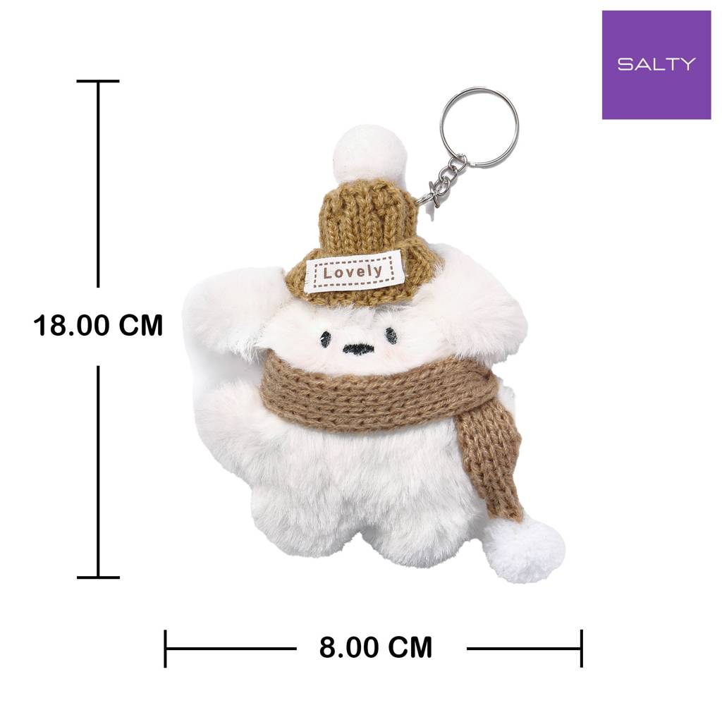 Plush Snowbark Dog Bag Charm : C-BG-0028-WH