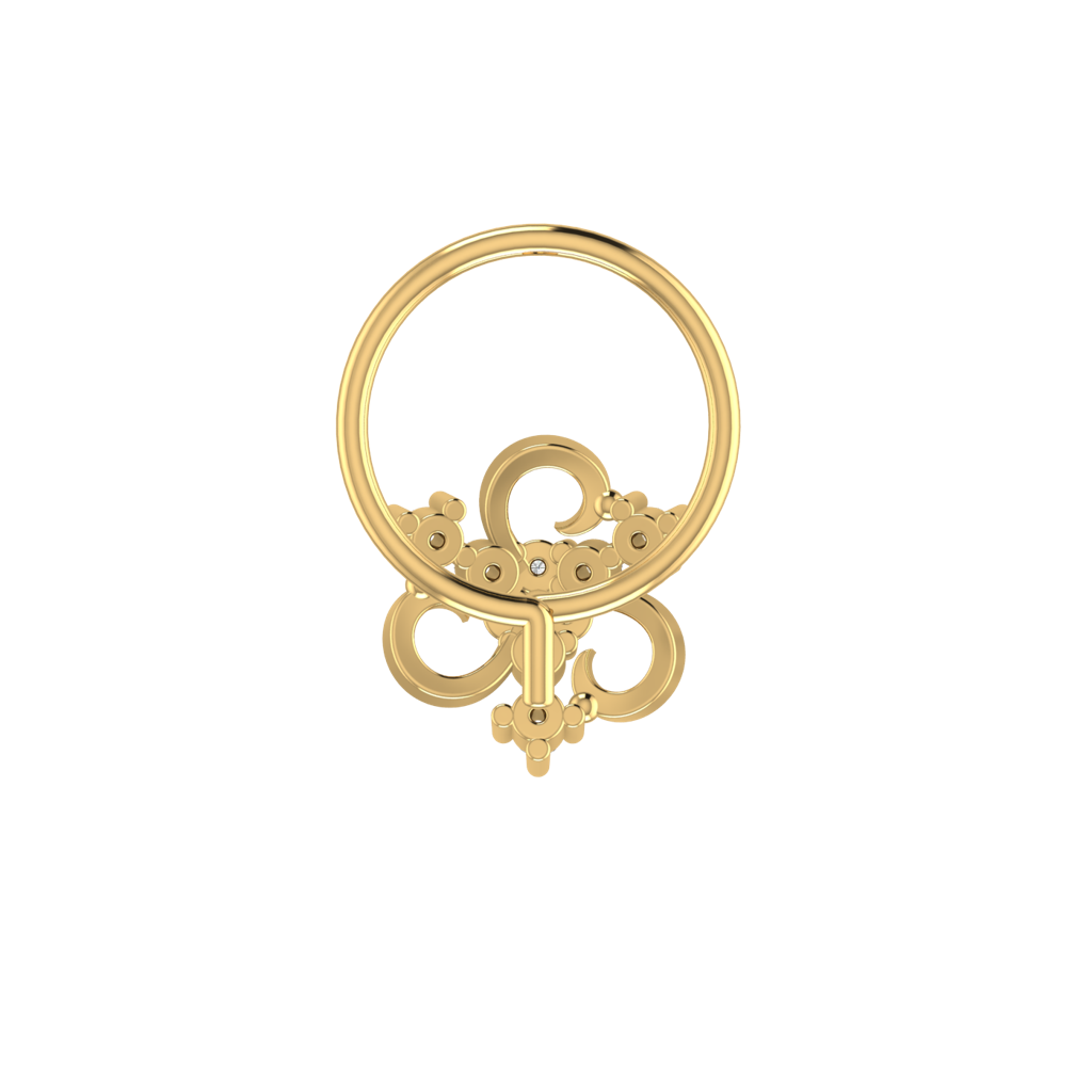 Avsar 9K Bis Hallmarked | Nosepin For Women/Girls |  Avno156 : AVNO156YC