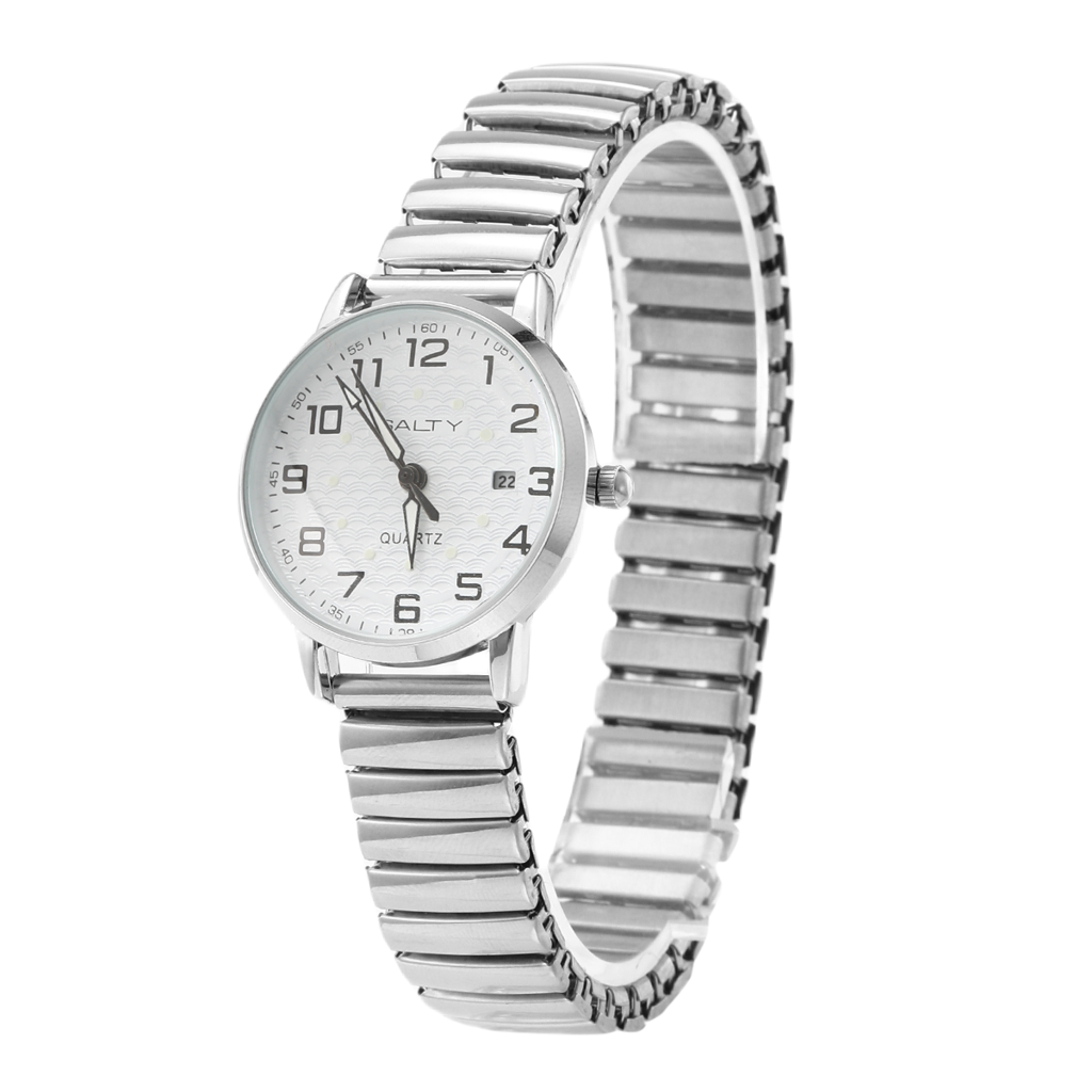 White & Round Dial Wrist Watch For Women : WT-S-0013-S-WH