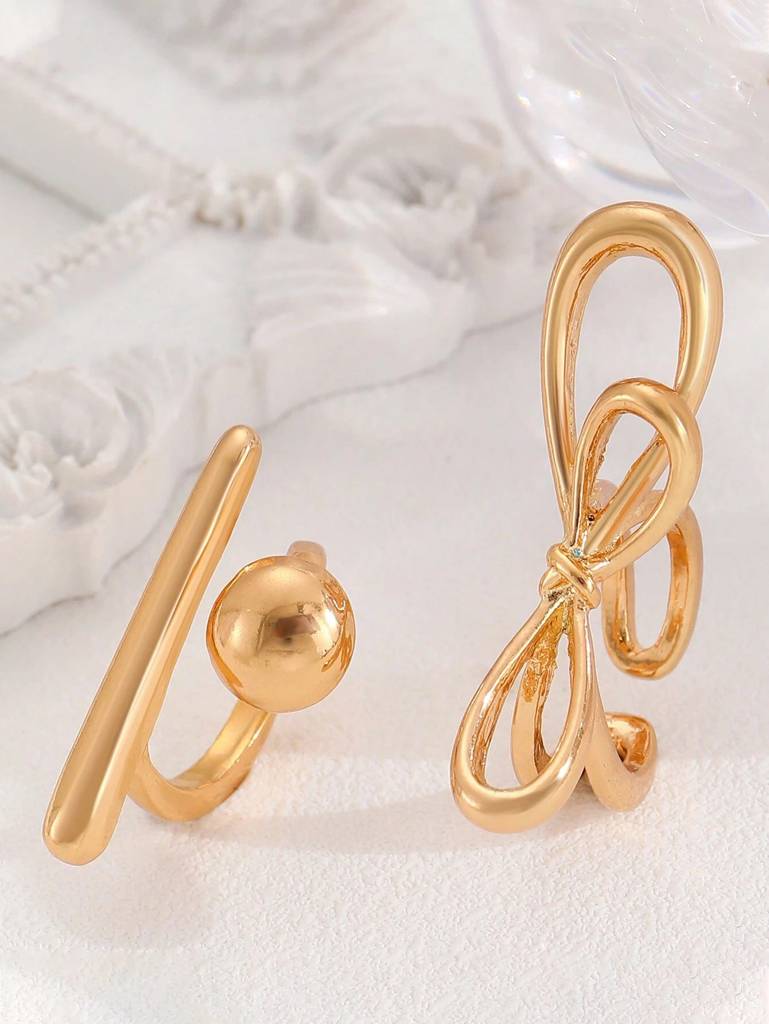 Set Of 3 Funked-Up Stack Ring : RC34255-G