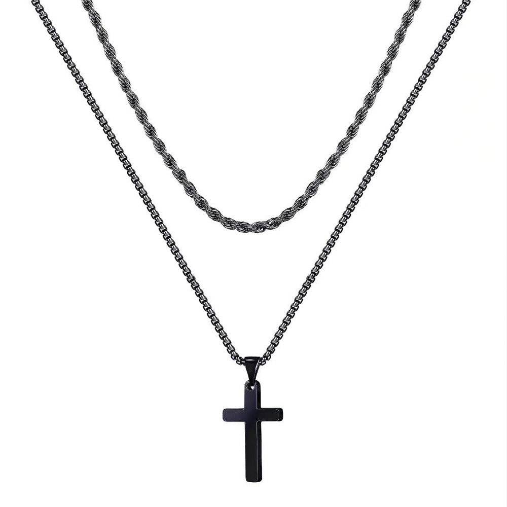 Dual Chic Black Cross Chain : MN1S0473