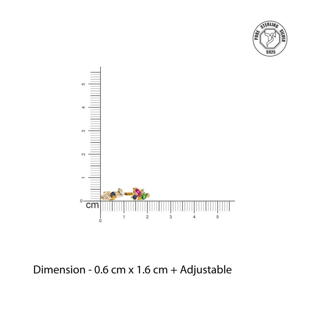 Rangon Ki Rani Adjustable Ring : TRLRRDJ0120Gold