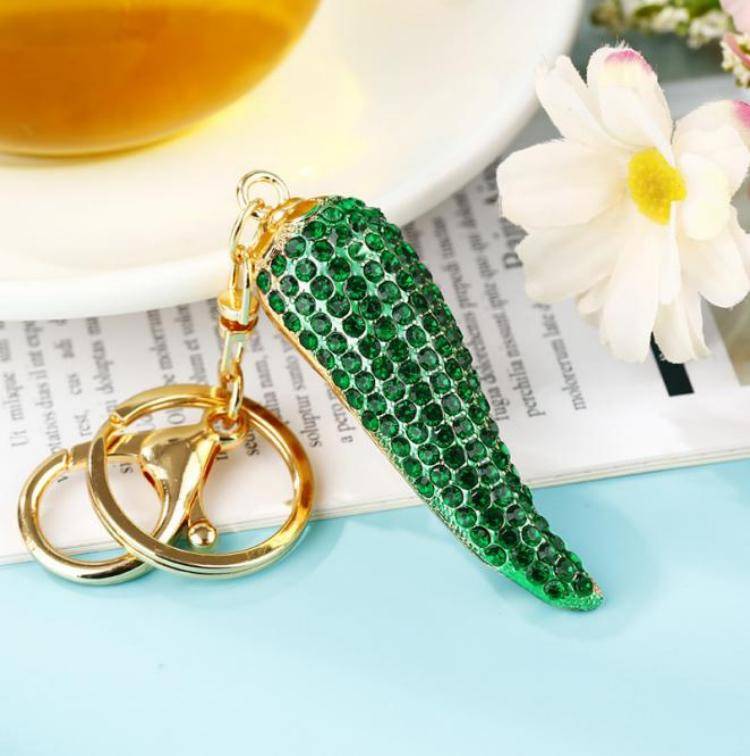 Studded Chilly Bag And Purse Charm : C-BG-0050-G-GR
