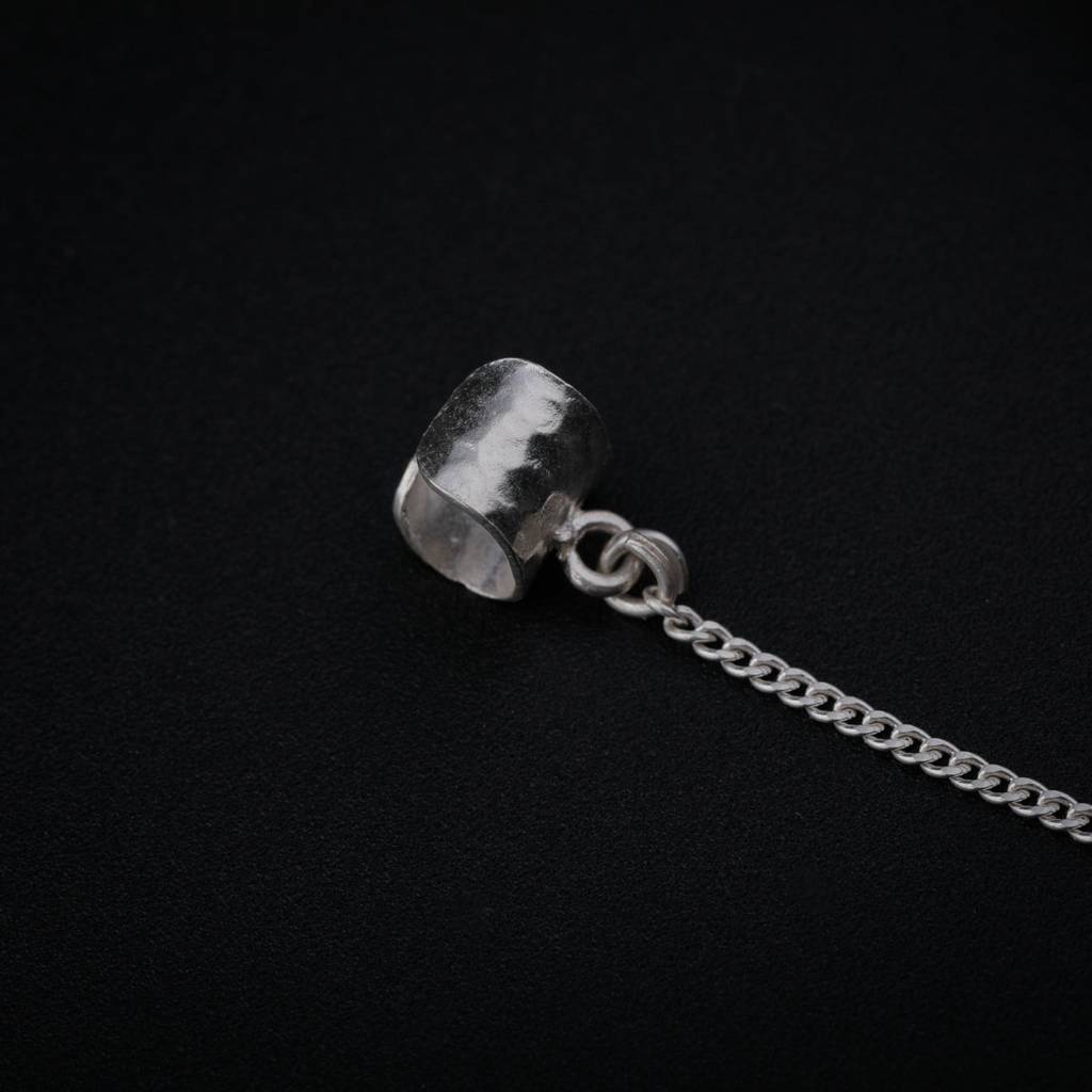 Silver Ghungroo Bunch Earcuff Hammered Clip-On : 36954007