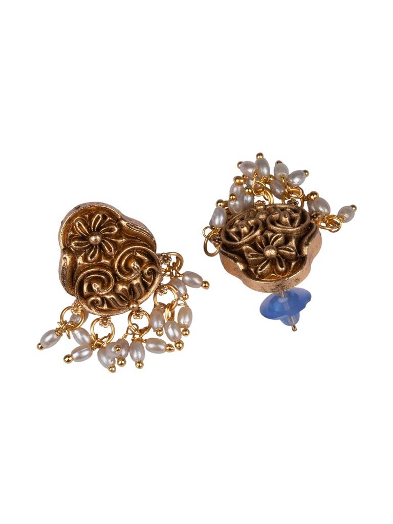 Antique Finish Temple Necklace Set : SATJS371