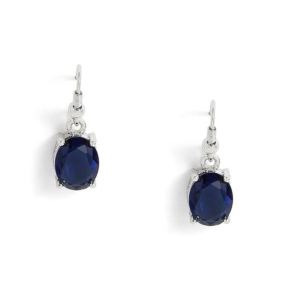Sleek Ad Oval Pendant Set In Rhodium– Office & Daily Wear : AD-859-IRBLPDER