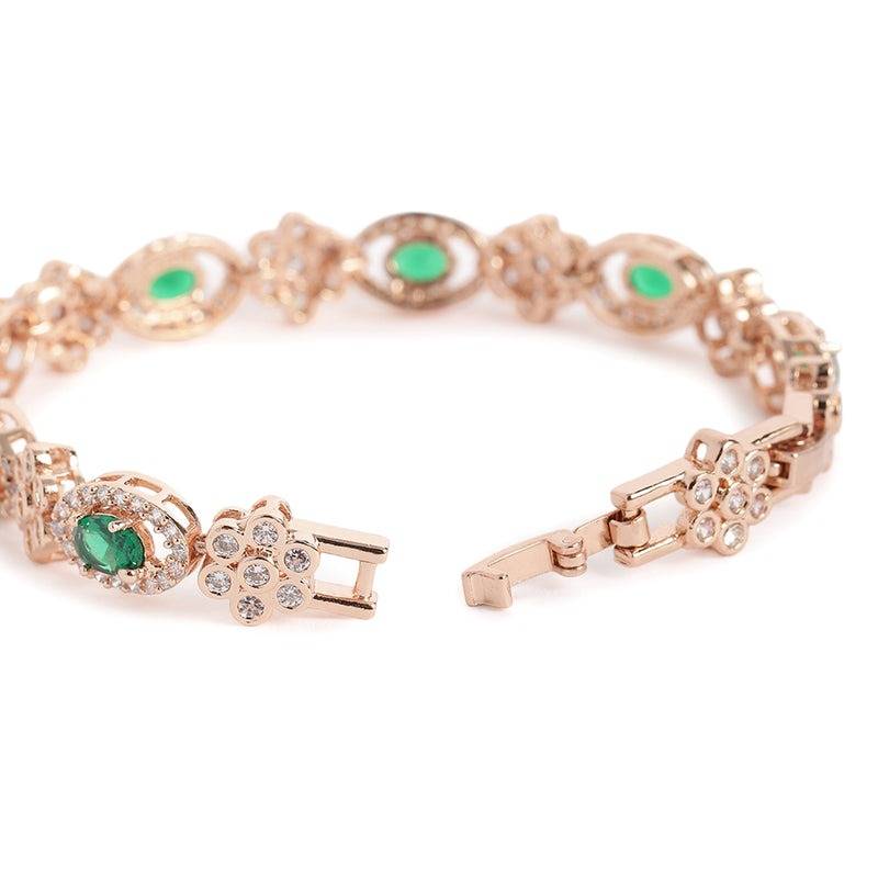 Rose Gold Plated Cz Tennis Bracelet For Women | Elegant Wear : AD-142-RGGNBR