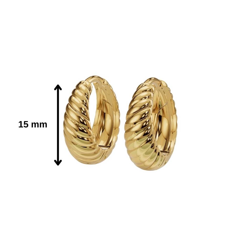 Twisted Huggie Earring : HUG_TWISTHU_S_1622