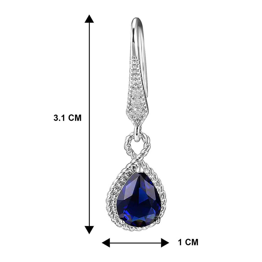 Combo Cubic Zirconia & Crystal Studded Hoop & Drop Earrings Fashion Jewellery Gift For Women & Girls : PX8E134B-PX8E75