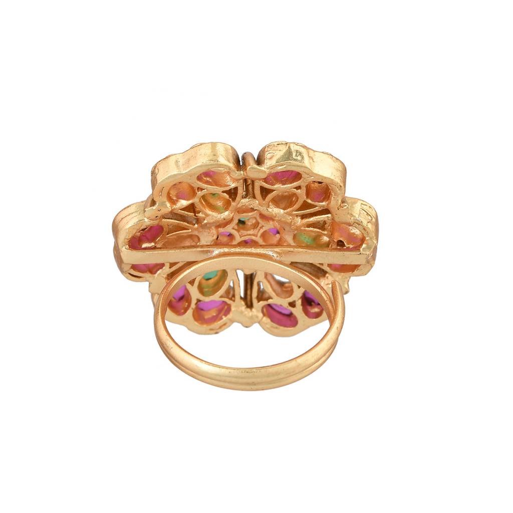 Gold Opulence Padma Temple Ring : 8905124543117