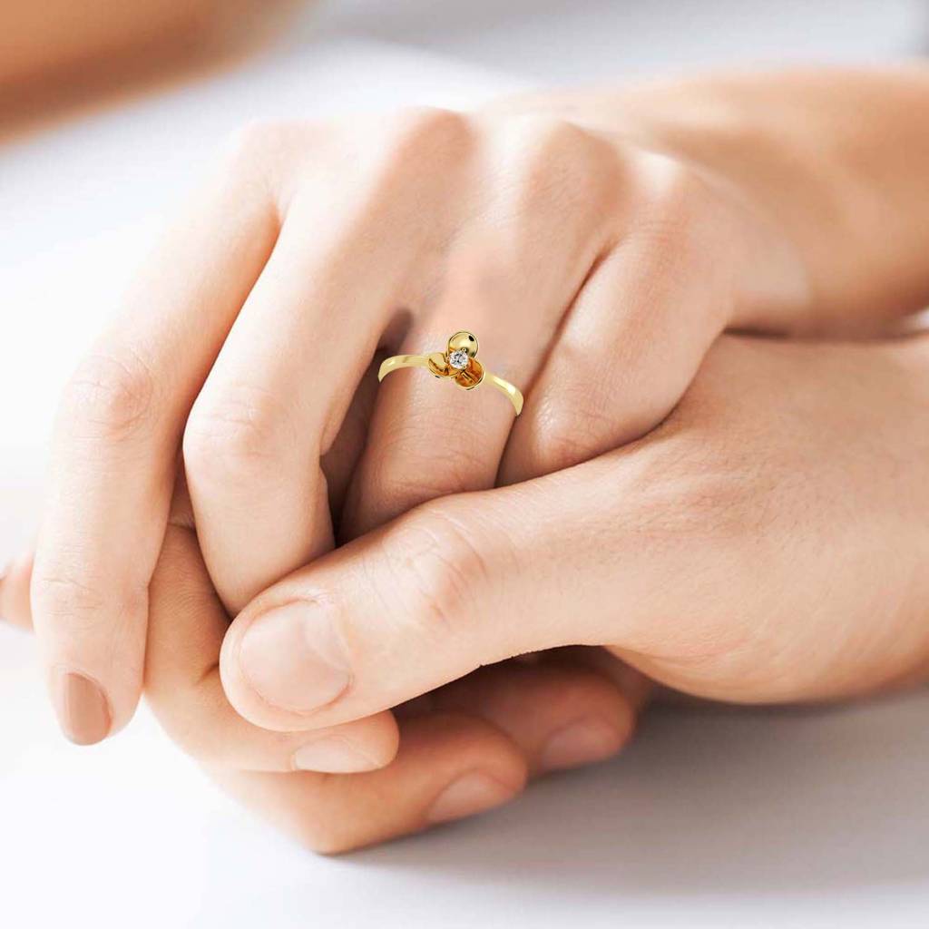 9K Bis Hallmarked Ring For Women/Girls | Avr1095 : AVR1095YC_8