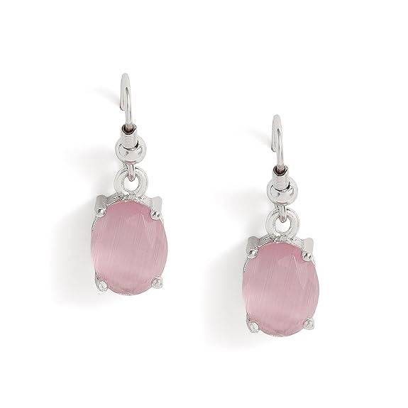 Sleek Ad Oval Pendant Set In Rhodium– Office & Daily Wear : AD-859-IRMPPDER