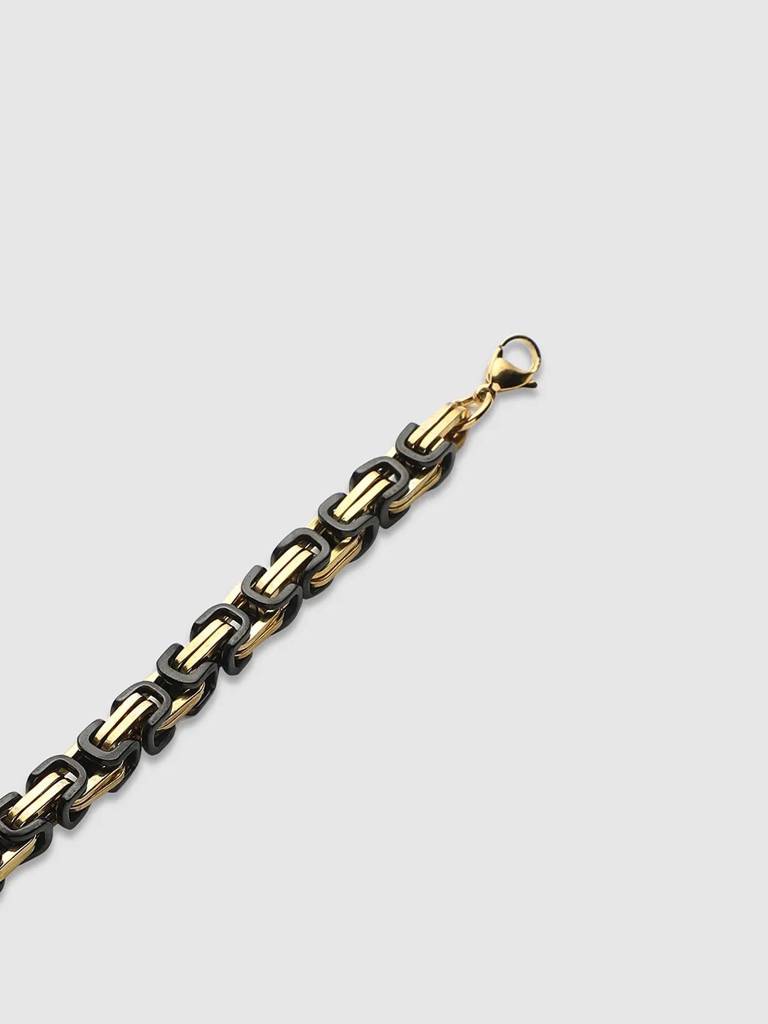 Men'S Twisted Chain Bracelet - Black & Gold : FABR1103