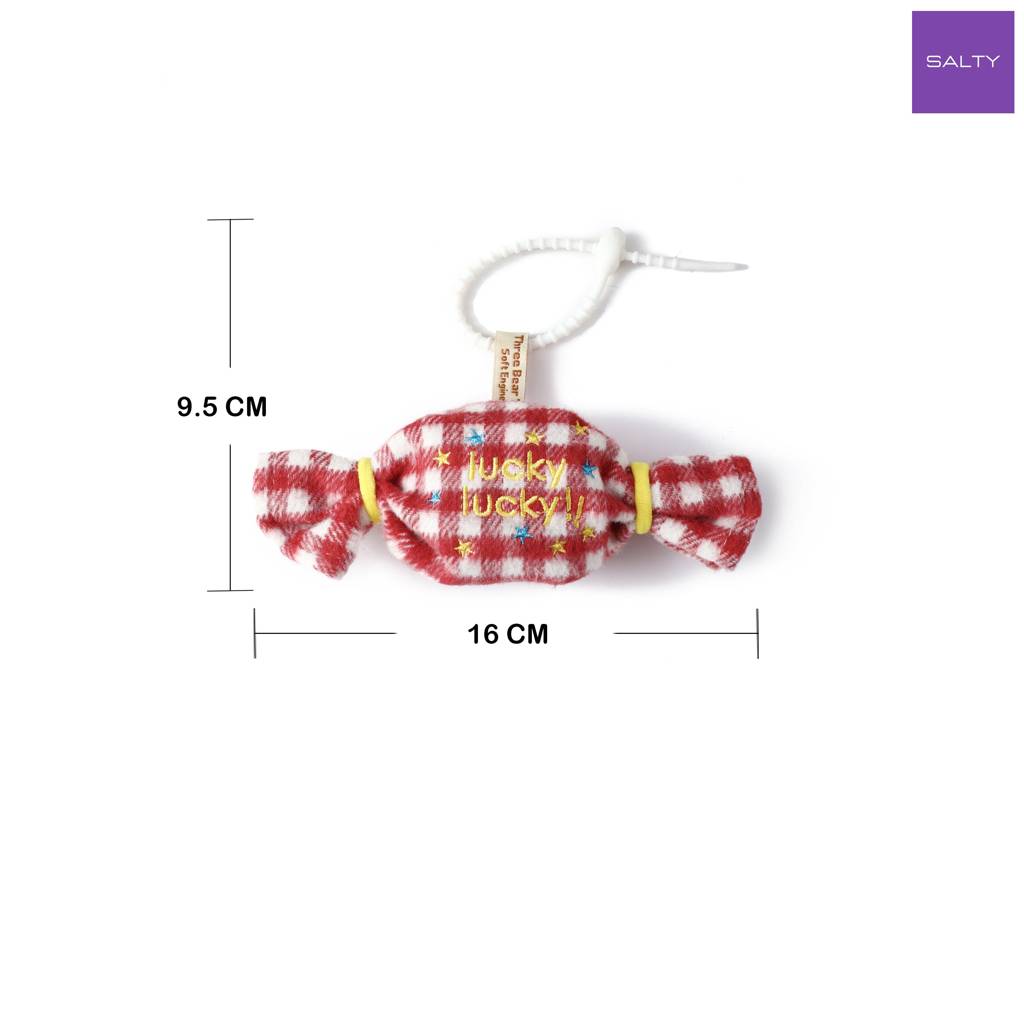 Sweet Mini Candy Bag Charm : C-BG-0090-RD-WH