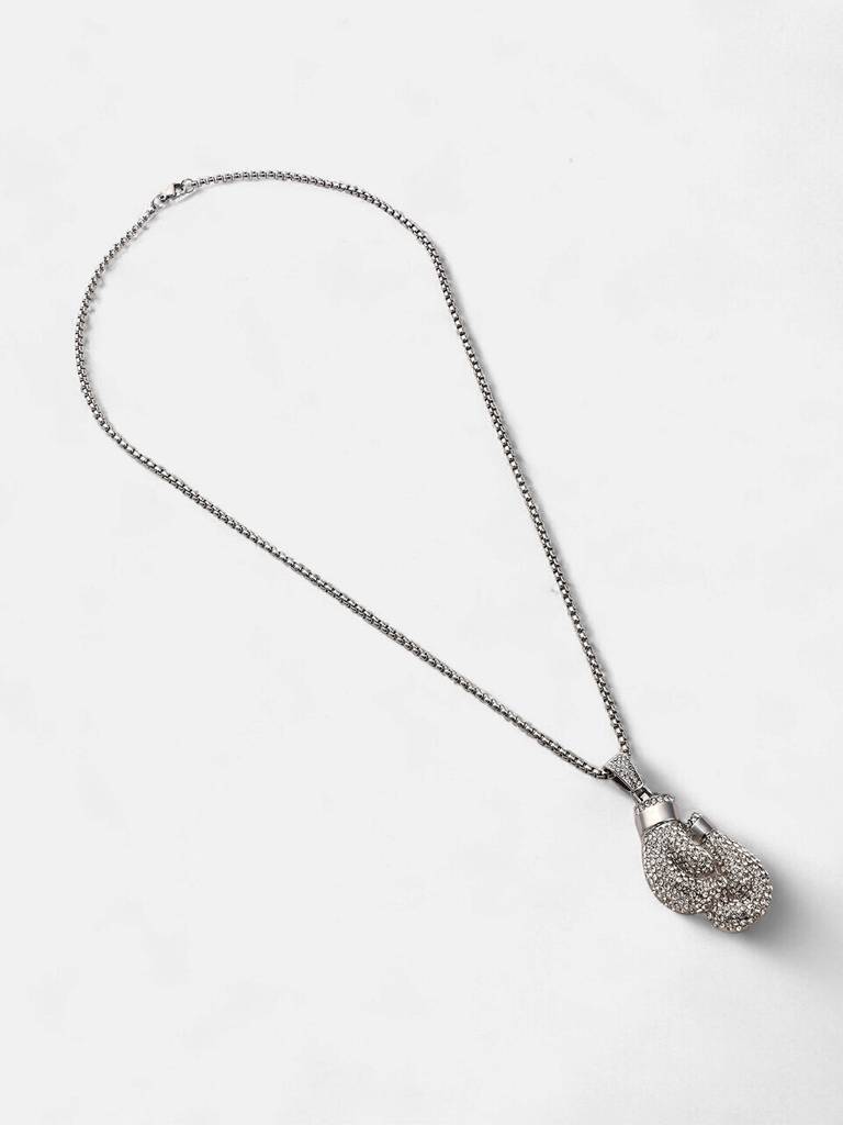 Men'S The Boxing Glove Pendant Necklace - Metallic Silver : FAPD1104