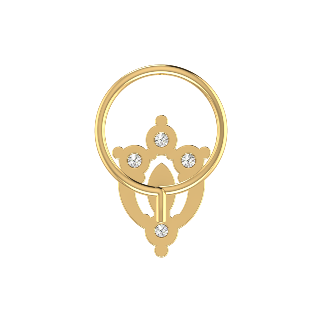Avsar 9K Bis Hallmarked | Nosepin For Women/Girls |  Avno266 : AVNO266YC