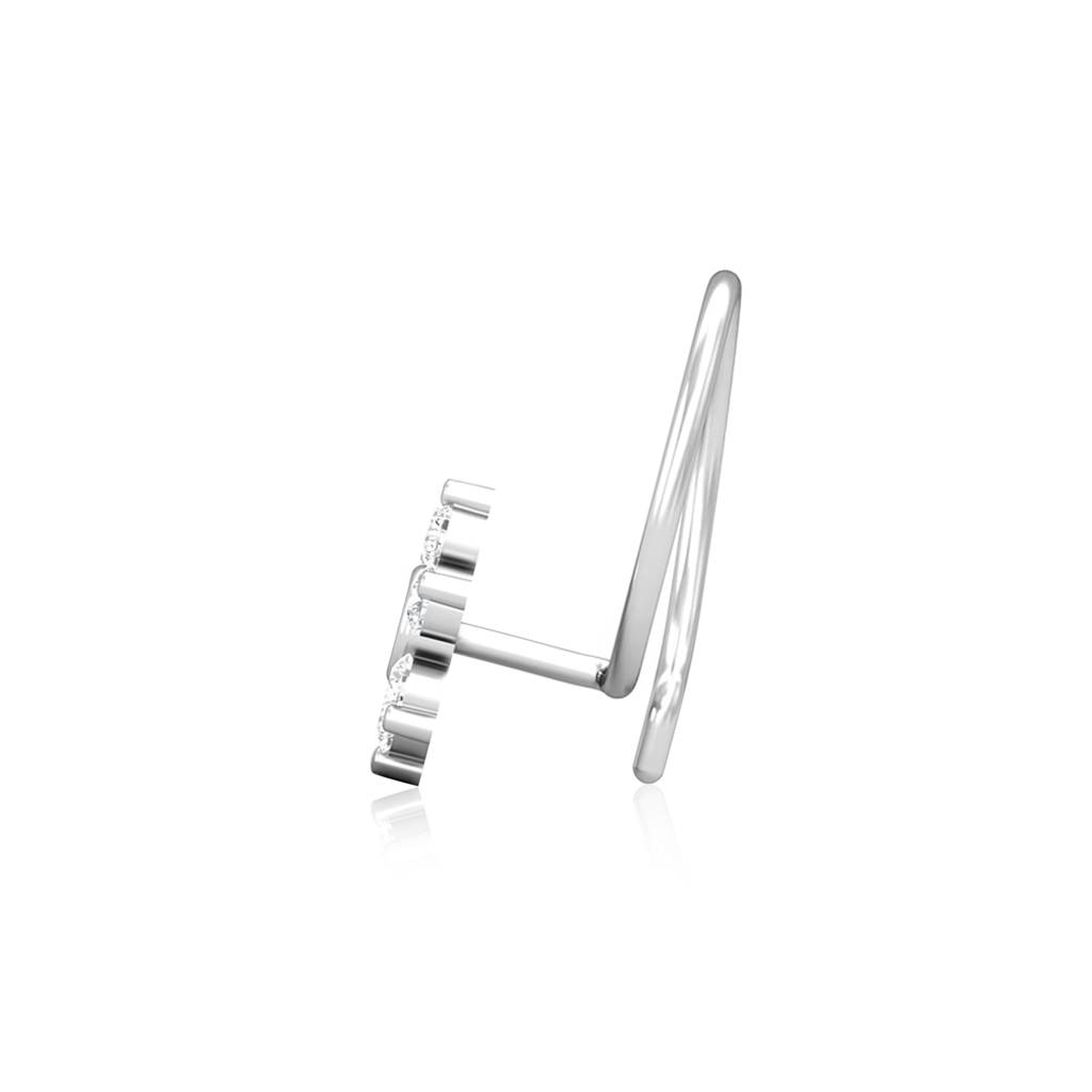 Navratna Oval Nose Pin - Sterling Silver : NP00150_925S_OX_BSA