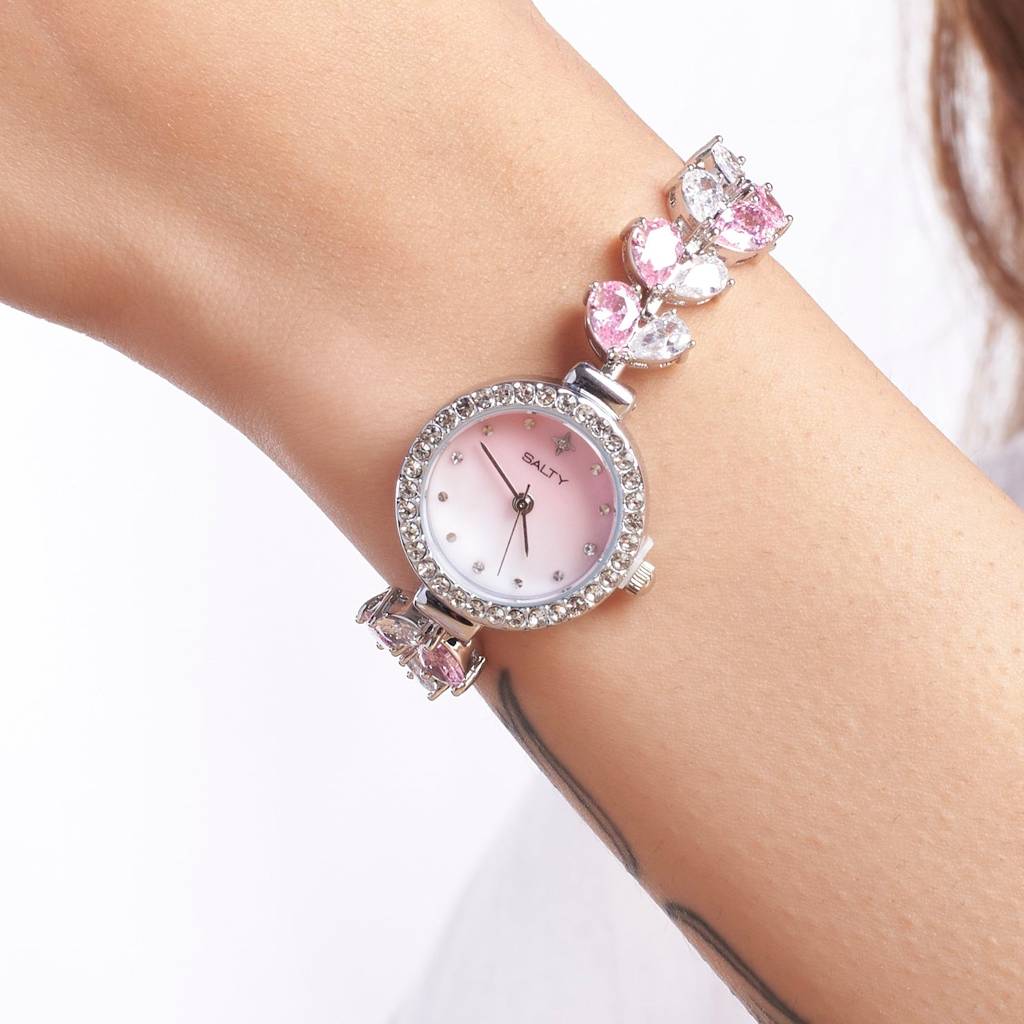 The Marquis Of Eternal Crystal Studded Watch For Women : WT-S-0037-S-PK-ML
