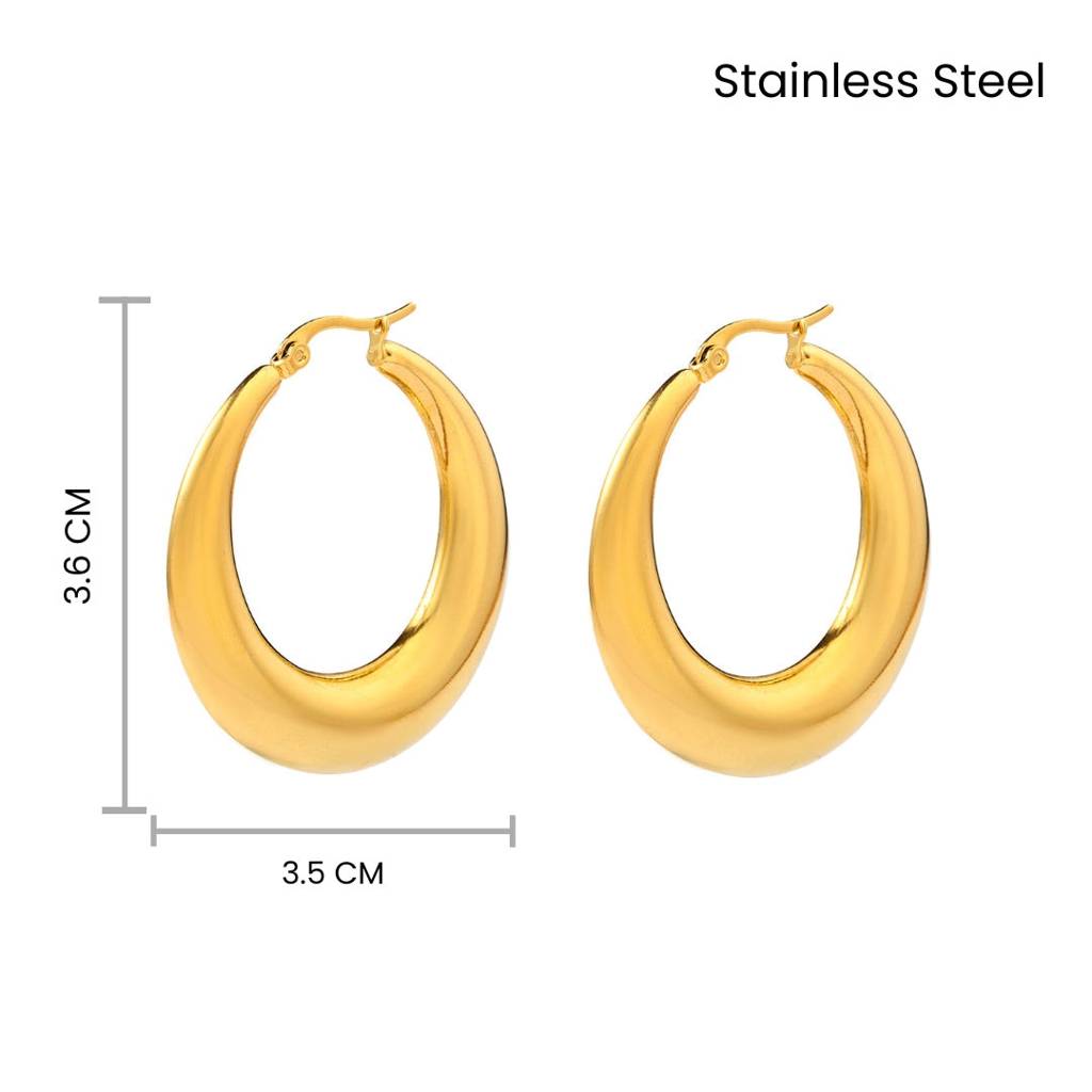 Cherubic Gold Hoop Earring : ES13367-G