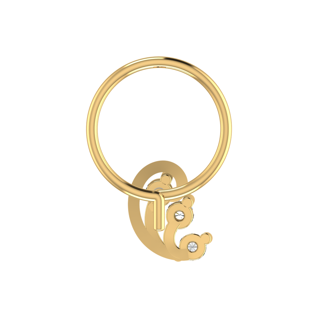 Avsar 9K Bis Hallmarked | Nosepin For Women/Girls |  Avno292 : AVNO292YC