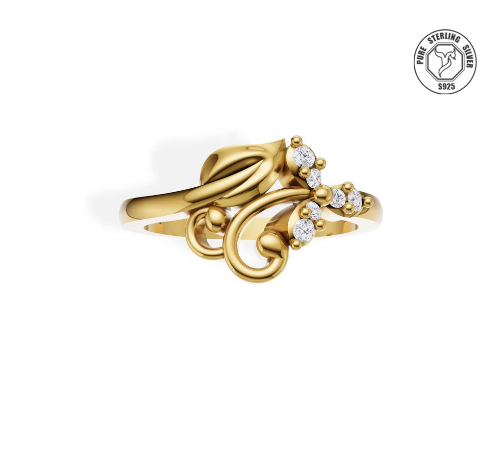 Flower-Shaped Zircon Stone Ladies Ring — For He : TRLRIMP0015