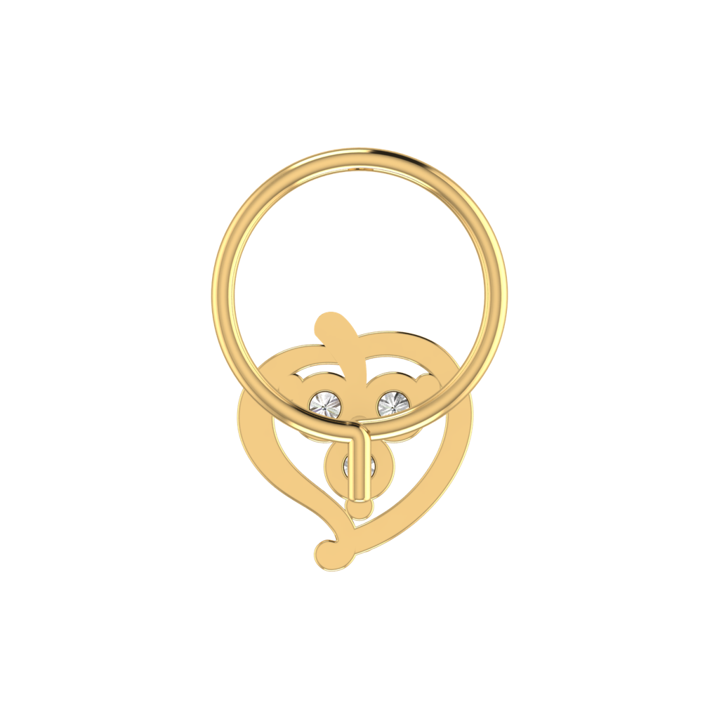 Avsar 9K Bis Hallmarked | Nosepin For Women/Girls |  Avno262 : AVNO262YC