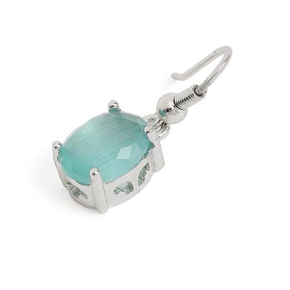 Sleek Ad Oval Pendant Set In Rhodium– Office & Daily Wear : AD-859-IRMGPDER