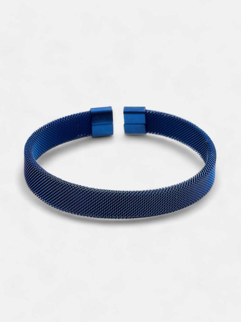Men'S The Mesh Cuff Bracelet - Lapis Blue : FABR1113
