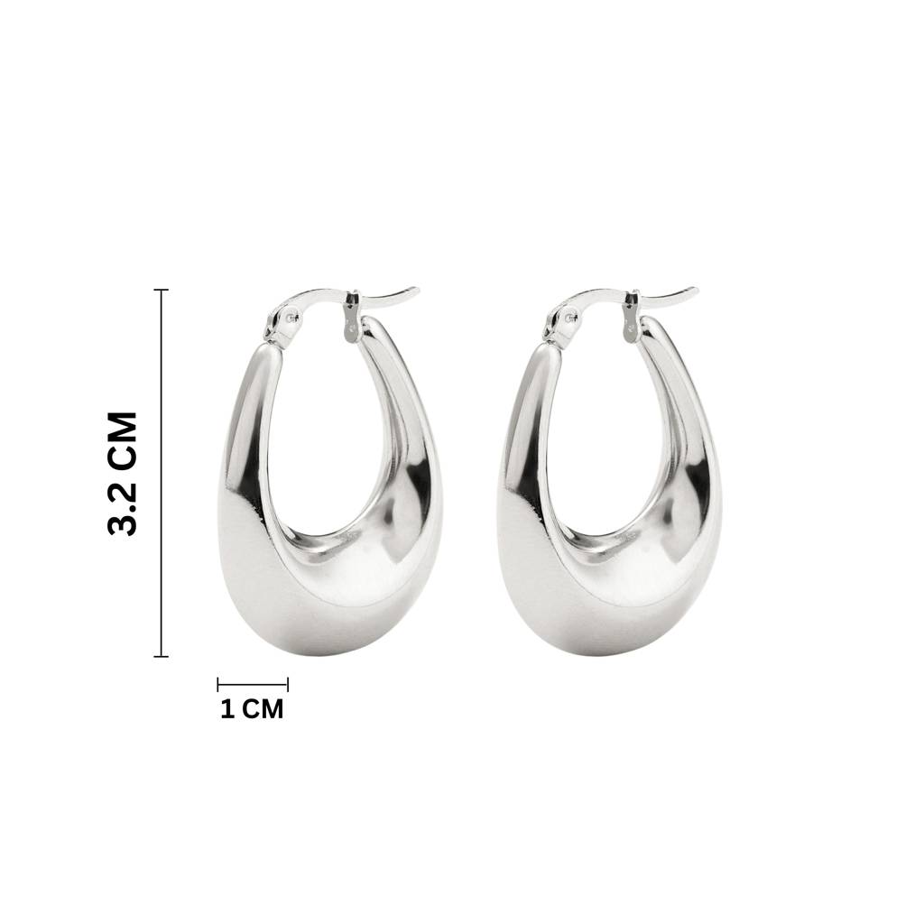 Dazzling Silver Earring : ES13379-S