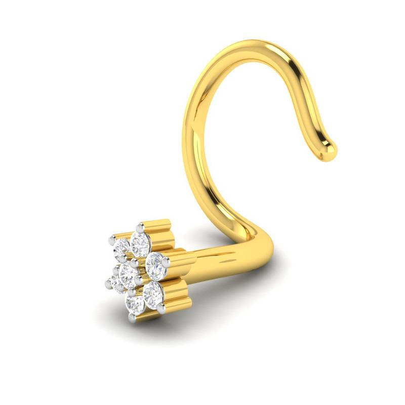 Avsar 9K Bis Hallmarked | Nosepin For Women/Girls |  Avno025 : AVNO025YC