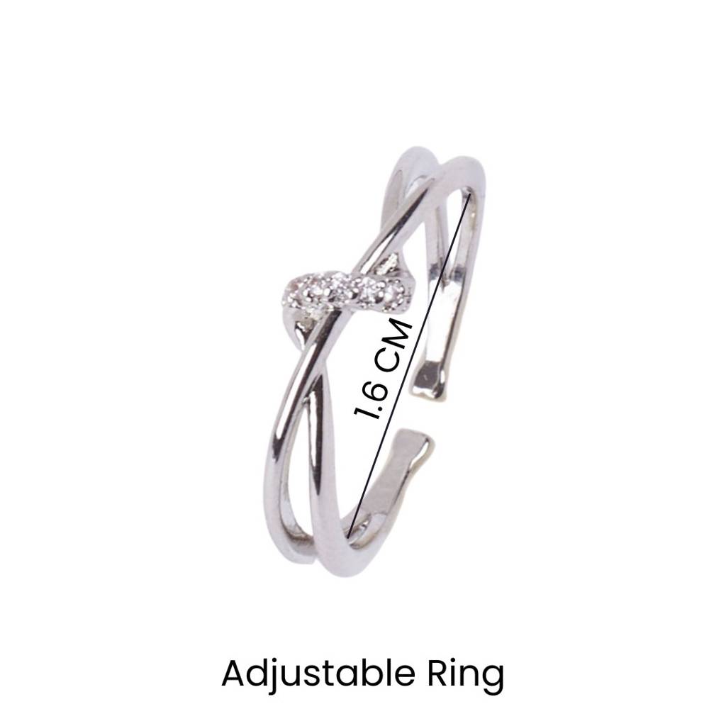 New Turn Silver Ring : RS13558-S
