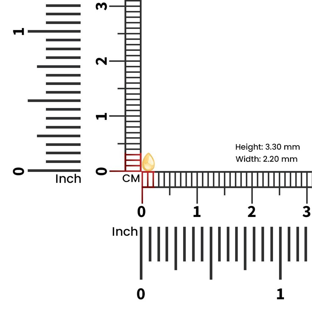 Yuvora 18K Yellow Gold Dew Drop Nose Pin For Women | Screw Back Closure | Bis Hallmarked | Pure Gold Nose Stud : DNP1021-18YG-PP