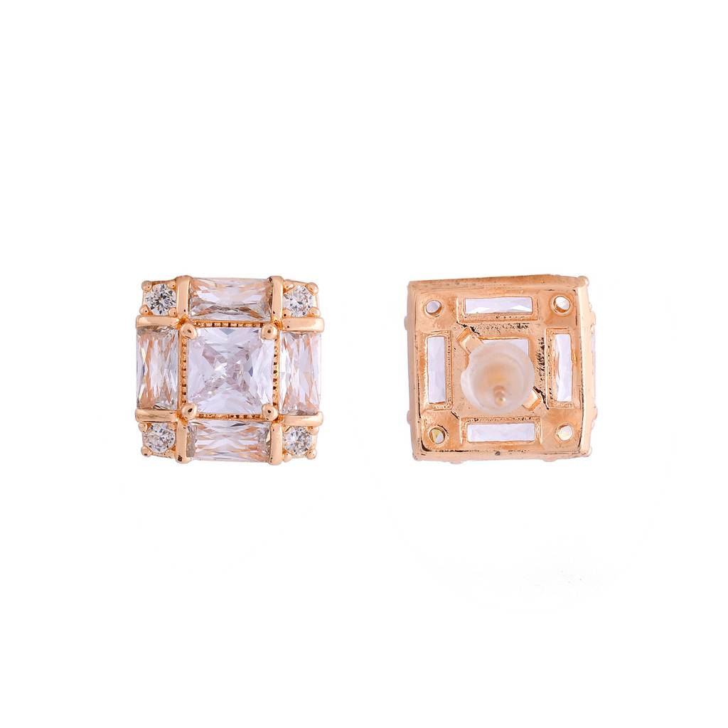 Sparkling Elegance Crystal Charm Stud Earrings : 8905124552829