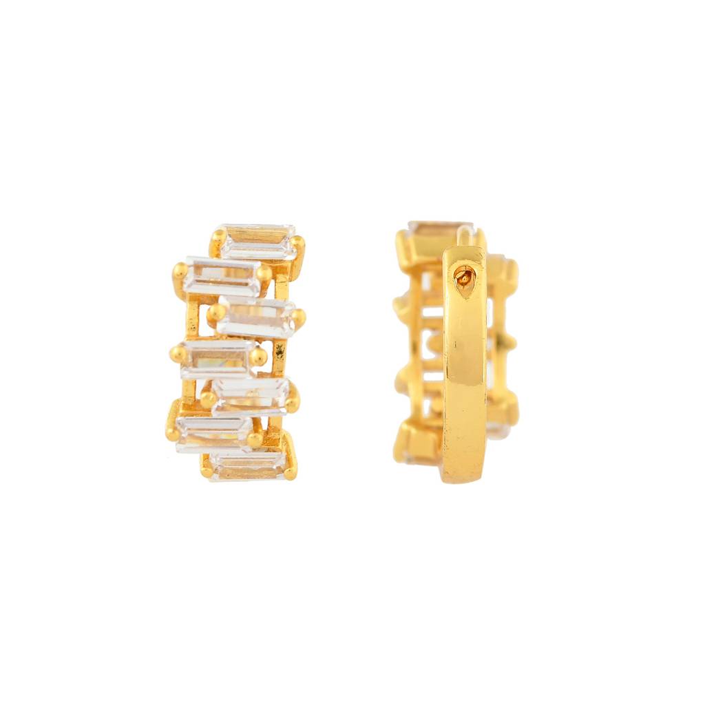 Sparkling Essentials Mirra Hoop Stud Earrings : 8905124547498