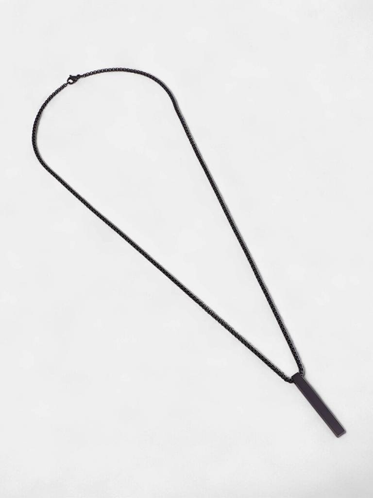 Men'S The Monolith Pendant Necklace - Onyx Black : FAPD1282