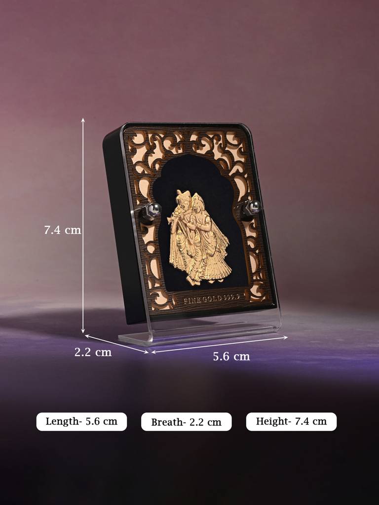 Radha Krishna 24K Gold Foil Frame : EBGFT377