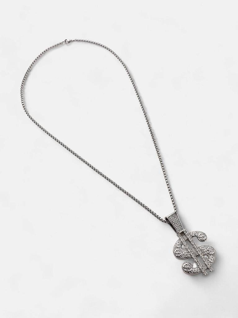 Men'S The Dollar Pendant Necklace - Metallic Silver : FAPD1120