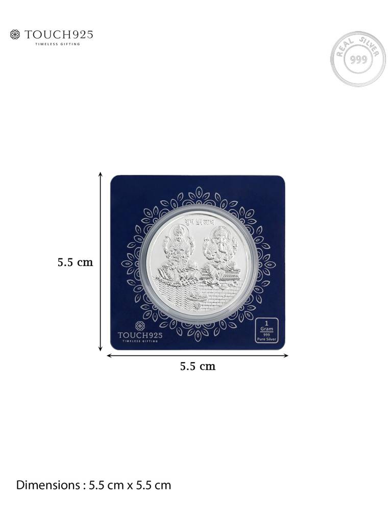 1G Lakshmi Ganesha 999 Silver Coin : AUC883
