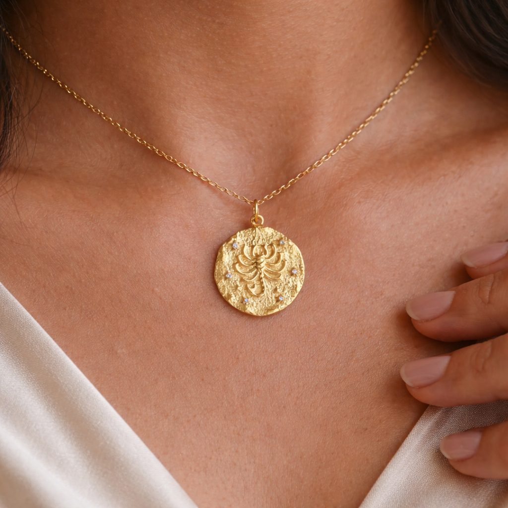 Scorpio Zodiac Necklace : NEC_SCORPZO_S_1175