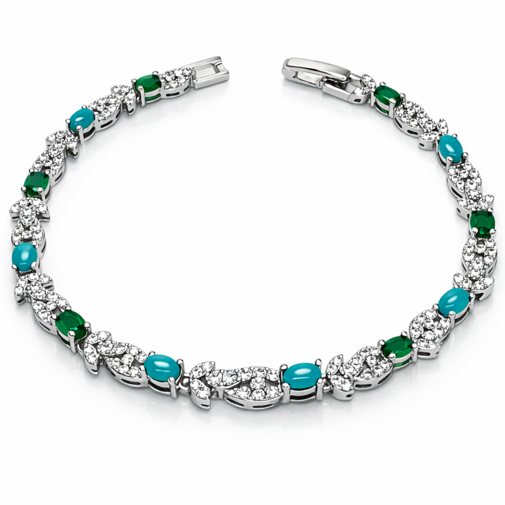 Opulent Multi Pearl White 925 Silver Bracelet : LBR-200014