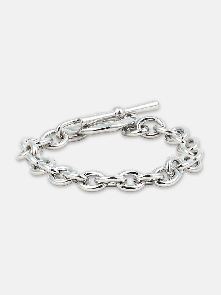 Men'S The Sol Halo Link Bracelet - Metallic Silver : SOHIBR6305