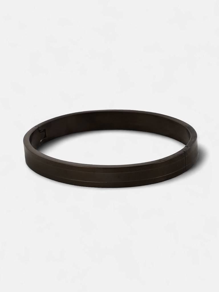 Men'S The Trough Bangle Bracelet - Onyx Black : FABR1311