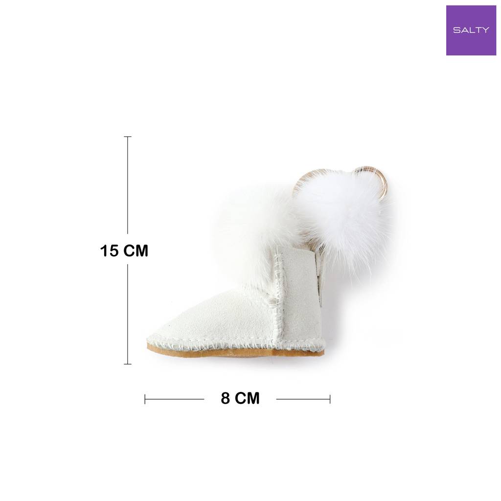 Winter Shoe Bag Charm : C-BG-0078-WH-WH