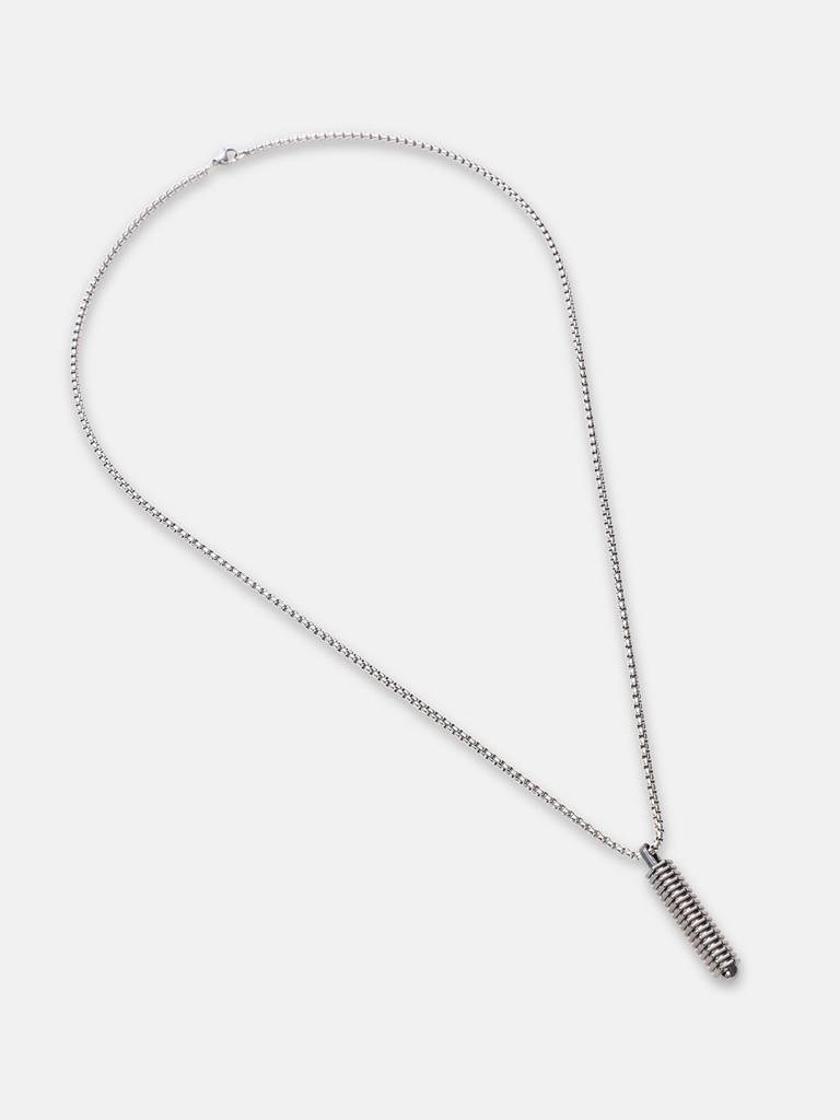 Men'S The Spiral Pendant Necklace - Metallic Silver : FAPD1144