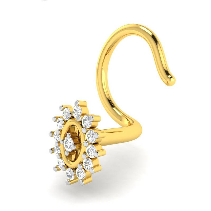 Avsar 9K Bis Hallmarked | Nosepin For Women/Girls |  Avno036 : AVNO036YC