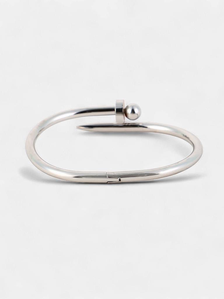 Men'S The Knob-Screw Bangle Bracelet - Metallic Silver : FABR1306