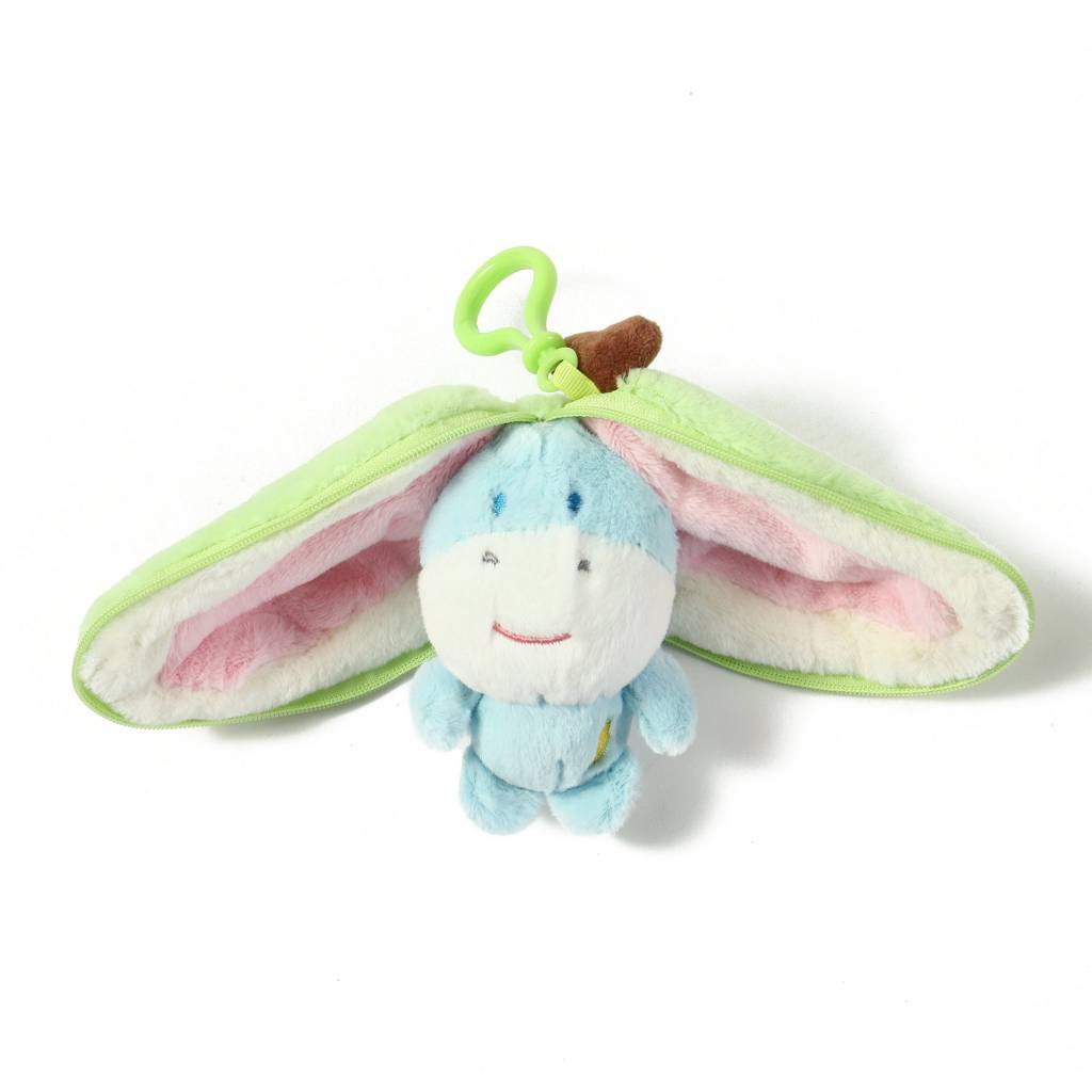 Kawaii Hideaway Plushy Zipper Bag Charm : C-BG-0030-GR